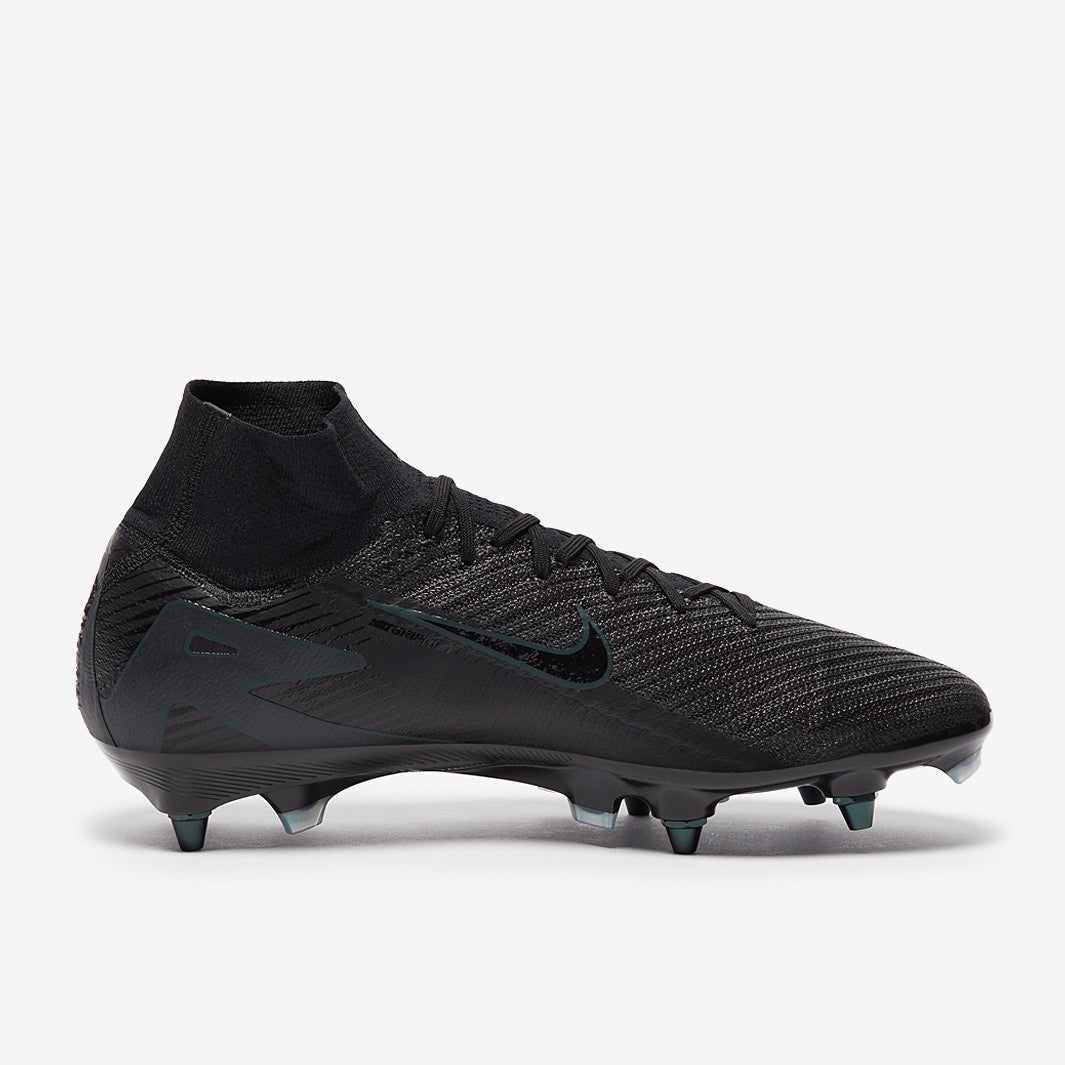 Nike Air Zoom Mercurial Superfly 10 SG BLACK - SoccerSole