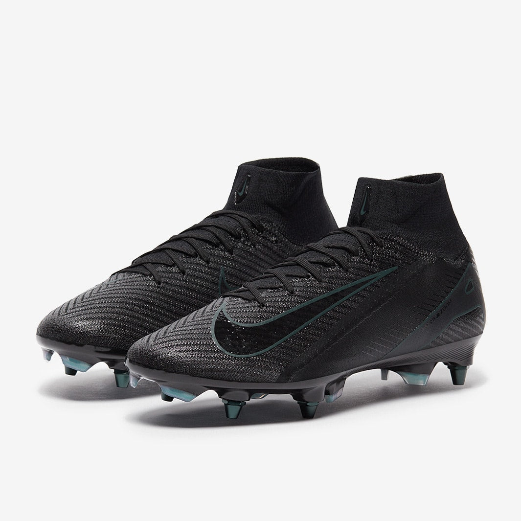 Nike Air Zoom Mercurial Superfly 10 SG BLACK - SoccerSole