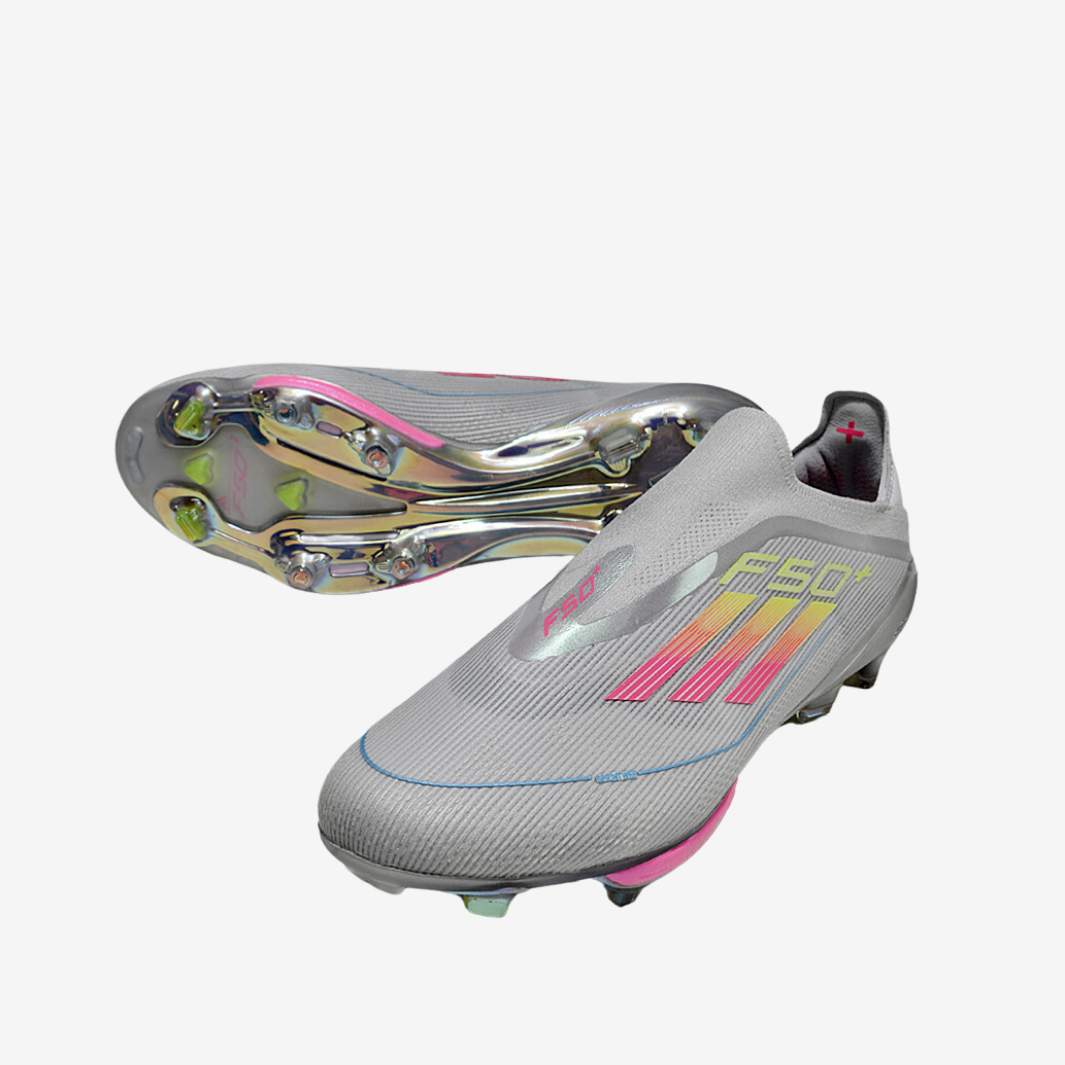 Adidas F50+ GRAY Lightstrike Elite Laceless FG - SoccerSole